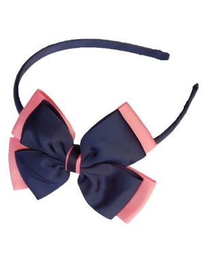 Opal Head Band - Navy & Pink